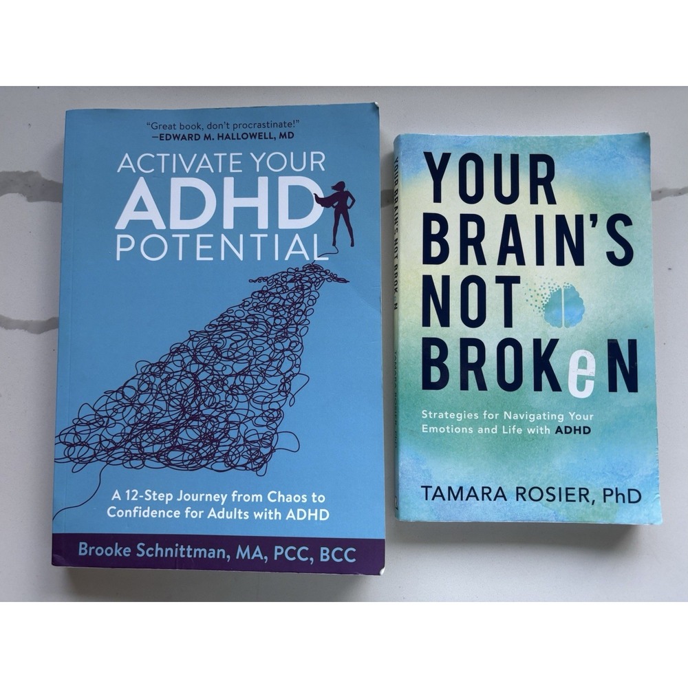 Activate Your ADHD Potential & Your Brains Not Broken Book Set Rosier Schnittman